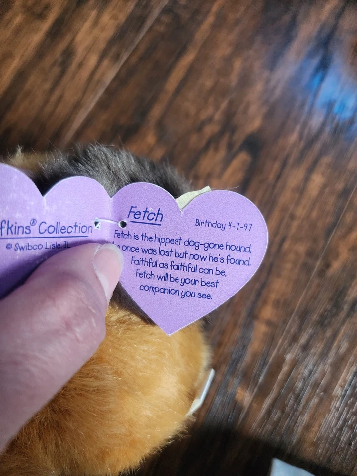 PUFFKINS by Swibco Lot Set, 1997 & 1998, Fetch Bandit Spike Chomper, Plush Toys - Image 3 of 4