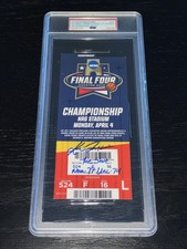 Kris Jenkins Signed 2016 NCAA Championship Ticket PSA Slabbed Villanova Wildcats