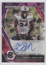 2021 Panini Prizm Draft Picks Purple Ice 58/99 Israel Mukuamu #DPA-ISM Auto 0hk3