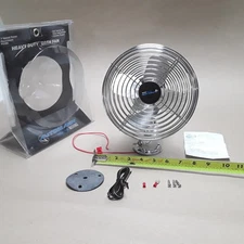 Dash Metal Fan 24 Volt 6in Two 2-Speed Heavy Duty For Trucks RV and Automotive