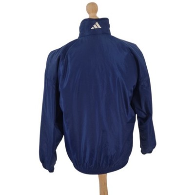 Vintage Adidas Bomberjacke dunkelblau Herren S 90er 00er Reißverschlusstaschen