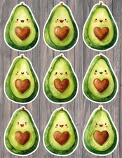 Love Avocado Die Cut Vinyl Stickers Set Scrapbooking Laptop Waterbottle