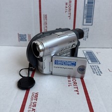 Sony Handycam Digital Video Camera DCR-DVD201 Silver - Tested  Working 