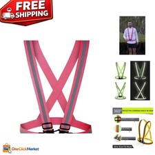360-Degree Visibility Lightweight Safety Vest for Running  Cycling - Fuschia