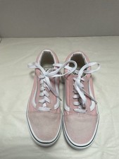 Kids Vans Size 2.5 US Old Skool Tie Shoe In Light Pink Suede