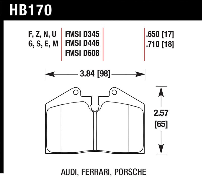 Hawk 89-95 Ferrari 348 GTB/GTS Front/Rear / 89-94 Porsche 911 3.6L Front / 87-89