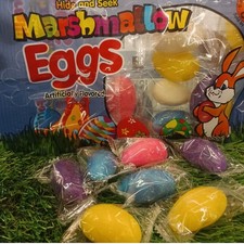Classic Easter Marshmallow Candy Hiding Eggs Individua Wrapped 3.5 oz Bag