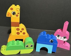 2014 LEGO Duplo set #10573 Creative Animals Giraffe Elephant Caterpillar Bunny