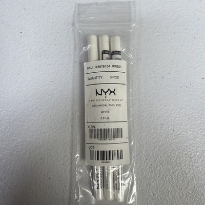 Nyx Slim Eye Pencil White 3 Pack
