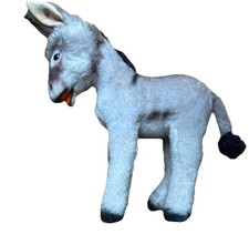 VTG Steiff Mohair Donkey Stuffed Animal With Button In Ear - German