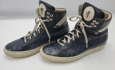 Mauri Genuine Leather  Crocodile Caiman Lace Up Dress Shoes Mens Size 8 Blue