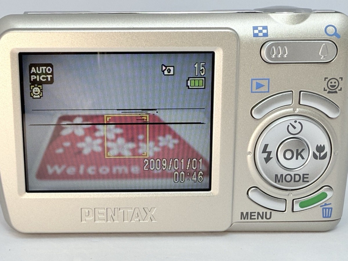 PENTAX Optio E70 10MP 3x Zoom Compact Digital Camera Gold from JP