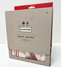 Hunter Boot Socks - Size M 5-7 Womens, White Cream/ Light Pink