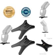 Durable Flash Stand Set with Locking Hot Shoe - Perfect for Speedlights - 2 Pack