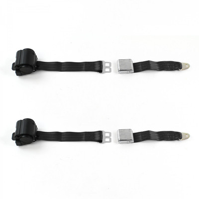 Chevy Impala 1959 - 1960 Airplane 2pt BK Retract Bucket Seat Belt Kit-2 Belts 