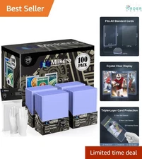 Card Sleeves Top Loaders 3x4 Inch Clear Protectors for Sports and Gaming Cards