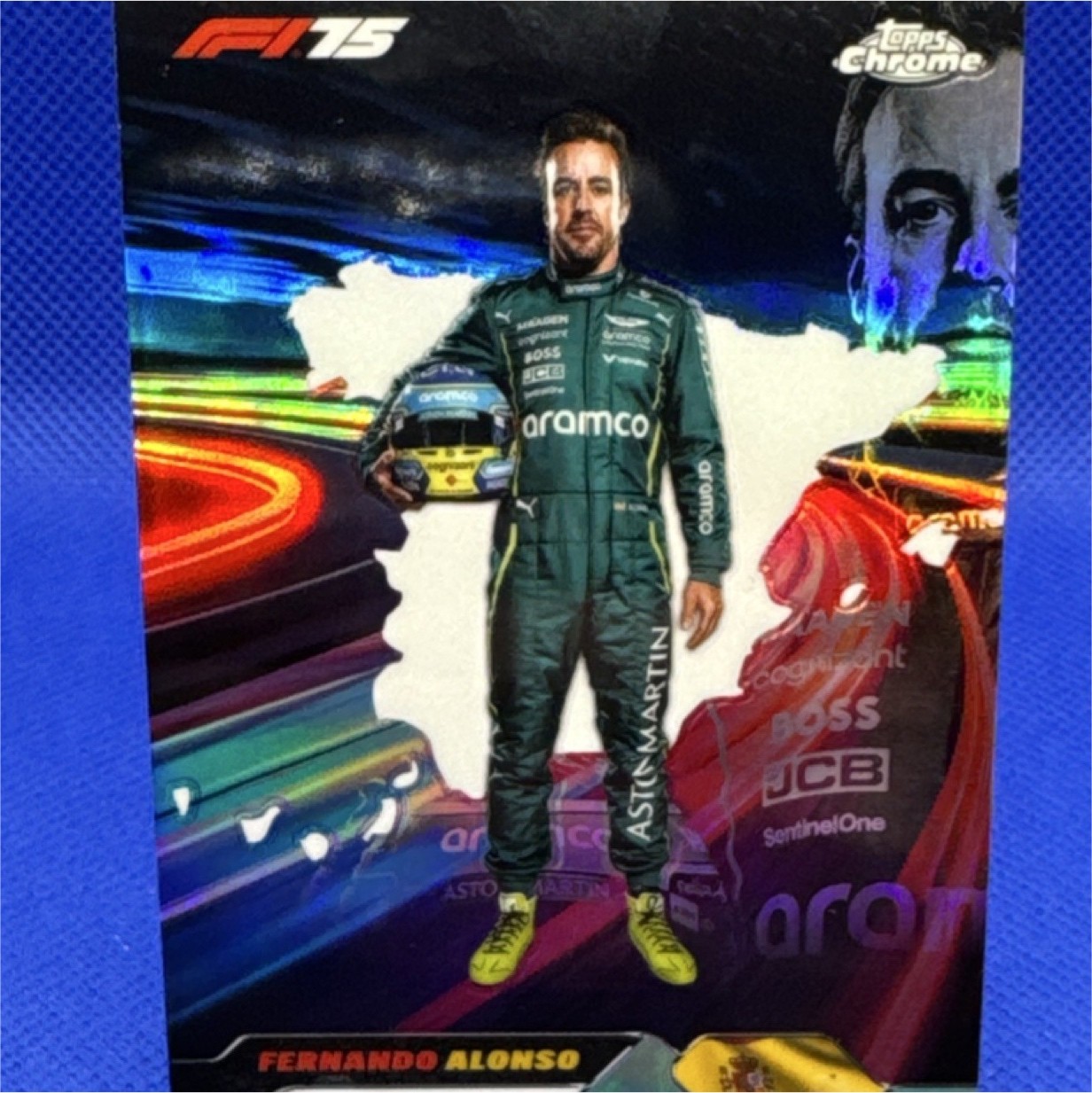 Topps Chrome Formula 1 Neon Nations Fernando Alonso Aston Martin 2025 NN-5