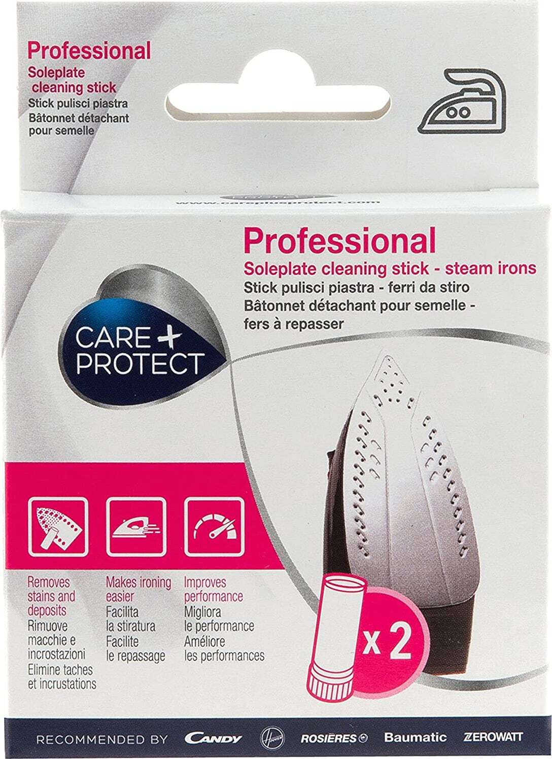 CARE+PROTECT Sticks per pulizia Piastra ferri da stiro (x2) - 35601790