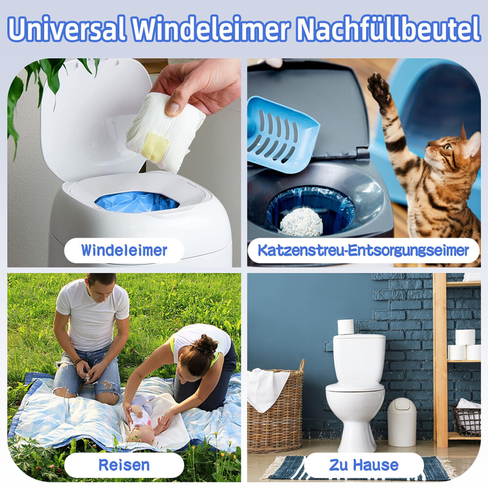 12 Pack Disposal Refills Compatible for AngelCare Nappy Bin Disposal