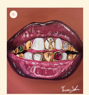  Goldy  By Bby & Mui Glossy Print Grill