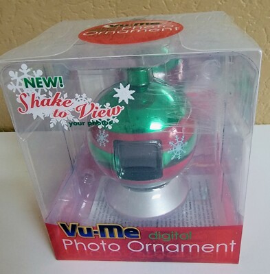 New  VU ME DIGITAL PHOTO ORNAMENT Shake to View Up to 70 Photo 2009 Senario  MIB