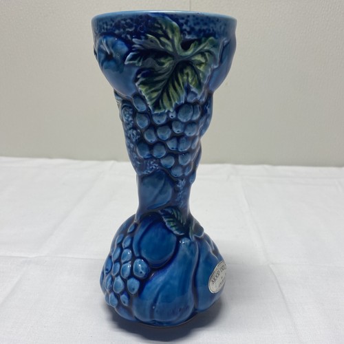 Vintage Inarco Indigo Blue Mood Fruit Bud Vase Small Flower Japan 7.5