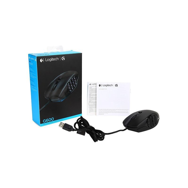 Logitech G600 910-002864 MMO Gaming Mouse - Black for sale online