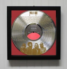 Motley Crue - Home Sweet Home Framed Etched Silver LP Shadowbox