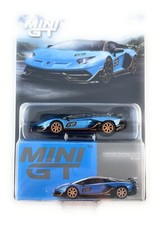 MINI GT LAMBORGHINI AVENTADOR SVJ 63 1/64 DIECAST BLU AEGIR BLUE MGT00784-3H