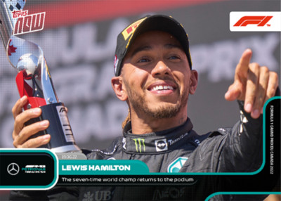   Topps Now Formula 1 2022 #29 Lewis Hamilton - Mercedes-AMG Petronas F1 Team