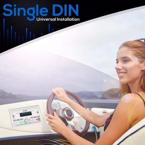 Bluetooth Marine Radio Receiver 300W Double DIN Boat Marine Head Unit Amplifier