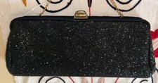 Vintage Black Sequin Purse M3 