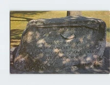 Postcard Stone Marker At Lexington Massachusetts USA