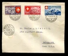 Switzerland 1939 Nat Expo ITALIAN set FIRST DAY Zum#225-7 Scott#253-5 Cat 500