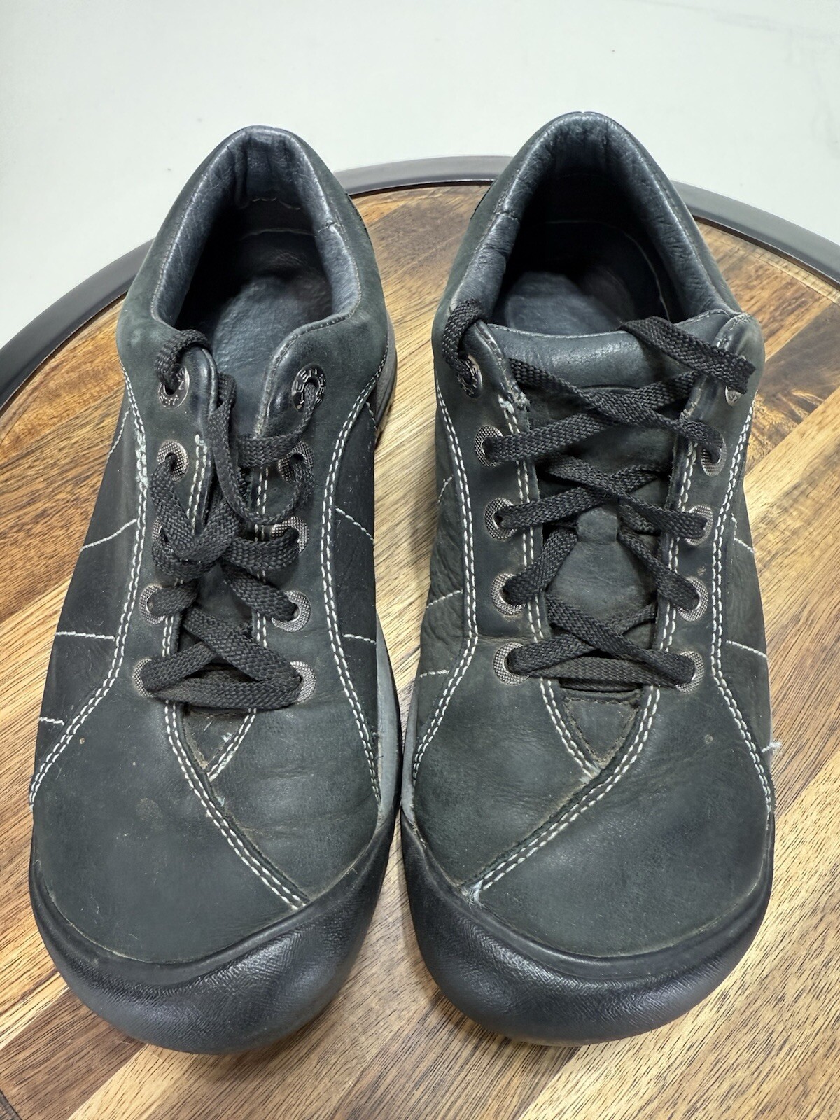 Scarpe Keen Donna 6.5 Presidio Sneakers Escursionismo Pelle Nero Trail Walking Casual