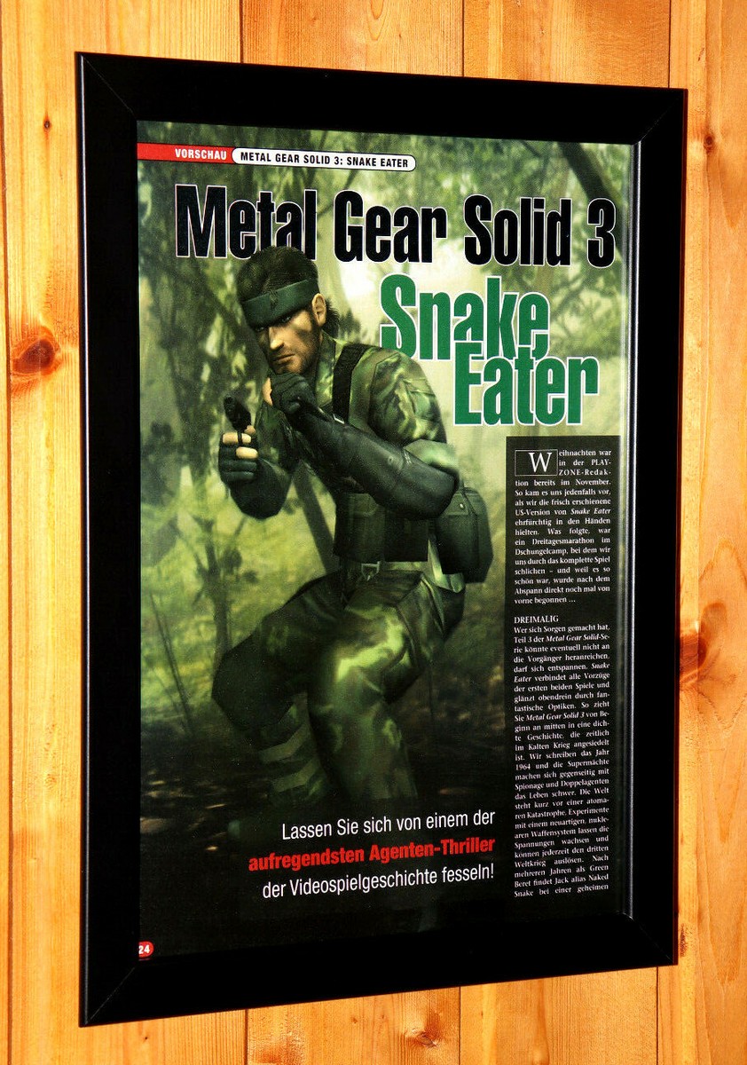 Metal Gear Solid 3 Snake Eater Rare Small Poster /Old Ad Page