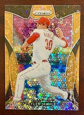 2019 Panini Prizm Neon Orange Donut Circles #258 Tyler Mahle 99 /150 Reds