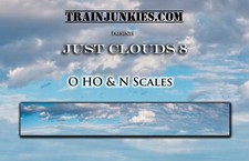 TrainJunkies Just Clouds 8 Model Railroad Bac...