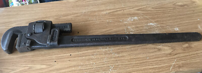 Vintage Trimo Alloy Size 24'' Adjustable Pipe Wrench Trimont Mfg Co 1918 Pat'd