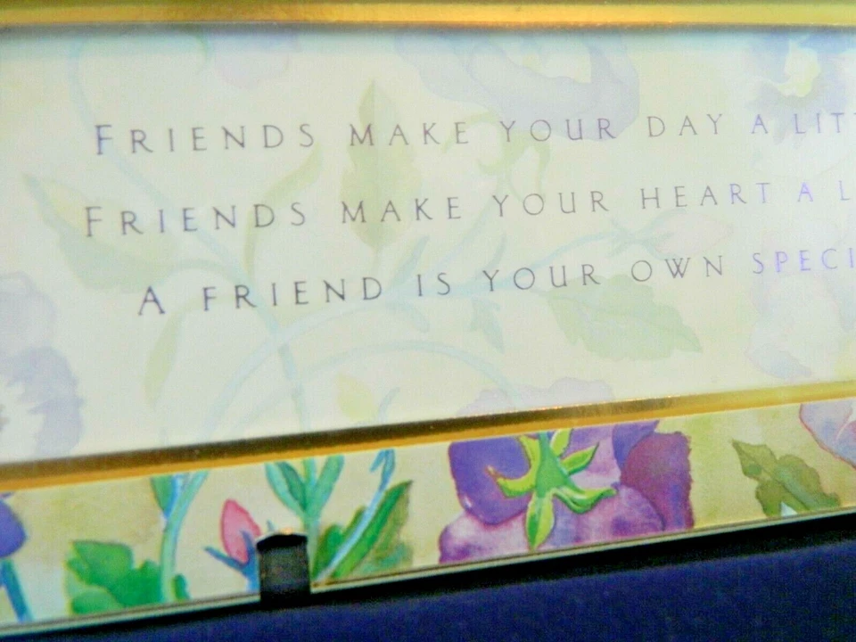 FRIENDS PLAQUE IN STAND,"FRIENDS MAKE YOUR DAY A LITTLE BRIGHTER....." 9" L 3" H - Image 2 of 4