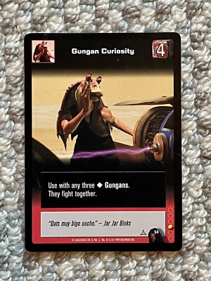 Star Wars 1999 Decipher Young Jedi Collectible Card Game Gungan Curiosity 4