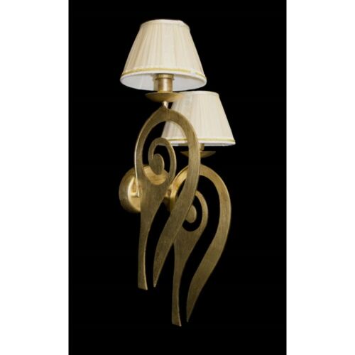 Wall Light Classic IN Sheet Gold With Lampshades-