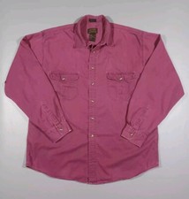 Eddie Bauer Shirt Mens XL Tall Purple Rufton Twill Long Sleeve Button Up