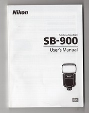 Nikon SB-900 Speedlight Camera Flash Instruction Manual / User Guide In English