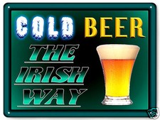 Irish beer drinker METAL street sign funny great gift mancave retro wall art 410