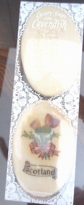 CAVENDISH LUXURY SOAPS  UNFRAGRENCED BARS   MADE IN SCOTLAND 2 X 75 grams NEW
