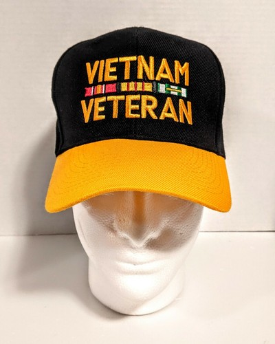 Vietnam Veteran hat cap snapback Black 