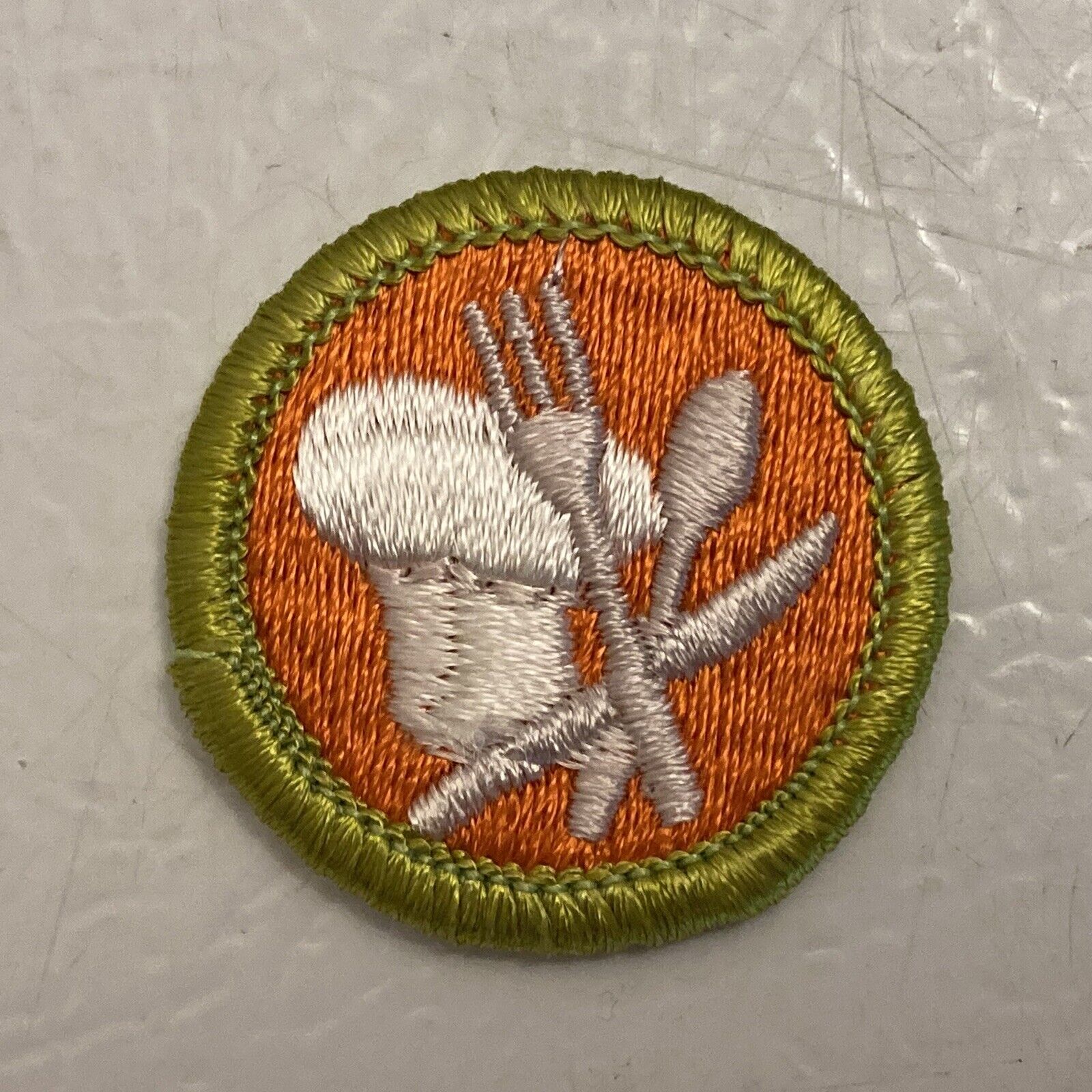 Cooking Merit Badge green border Patch - Boy Scouts of America vintage 1980s (?)