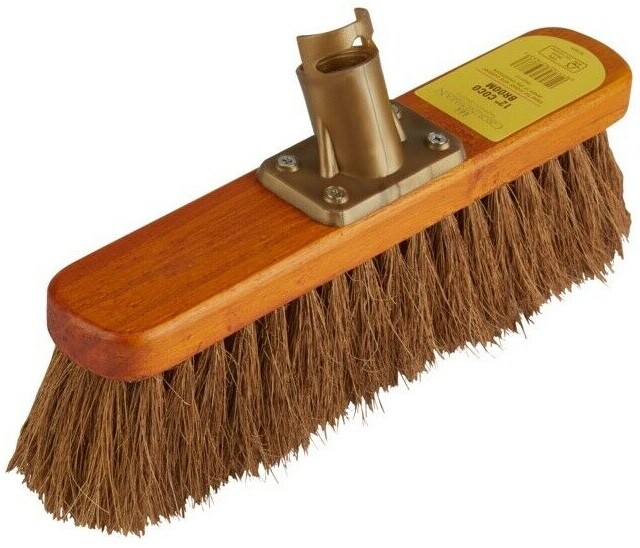 Groundsman Cleaning Indoor Outdoor Coco Soft Brush Broom Replacement Head - 12""