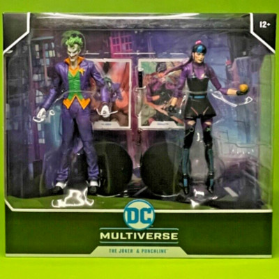 McFARLANE DC MULTIVERSE THE JOKER & PUNCHLINE 2Pk ACTION FIGURES MIB NEW IN HAND